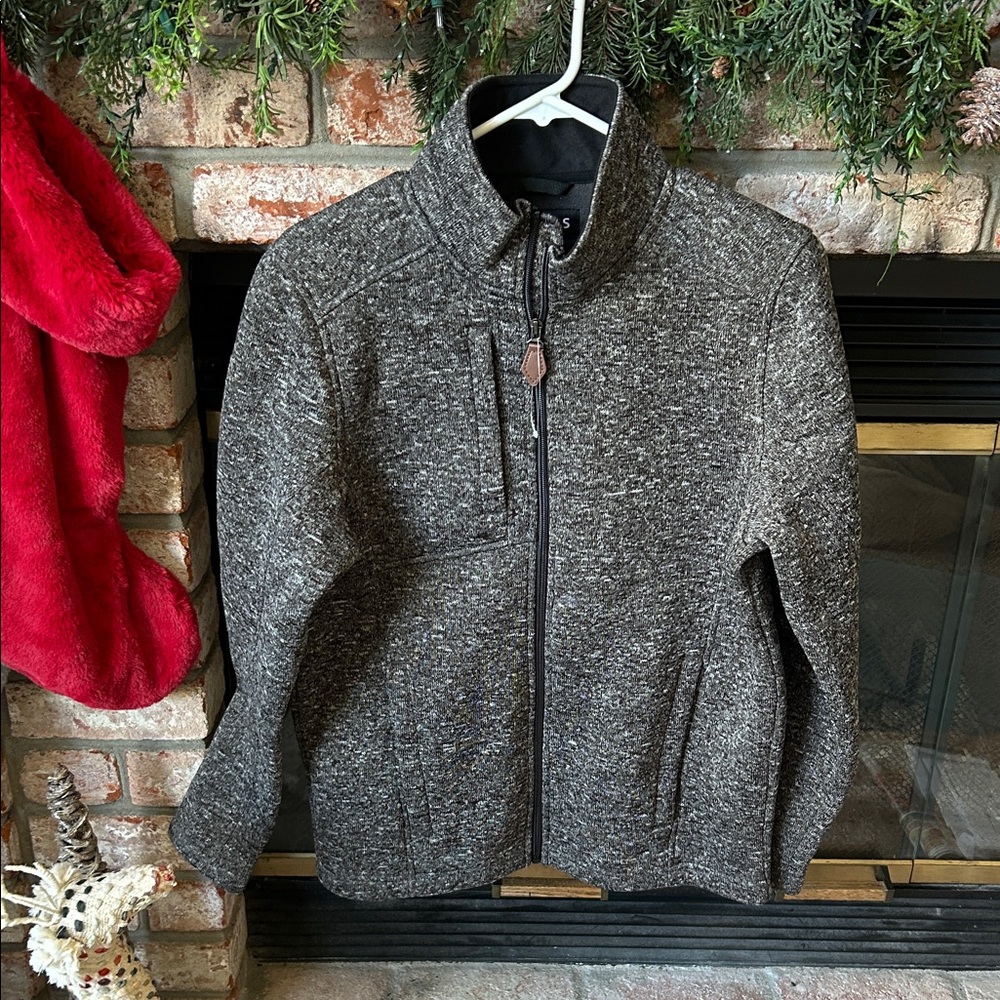 NWOT…KNOSS Heather Gray‎ Zip-Up Lightweight sweater Jacket Men’s Size S